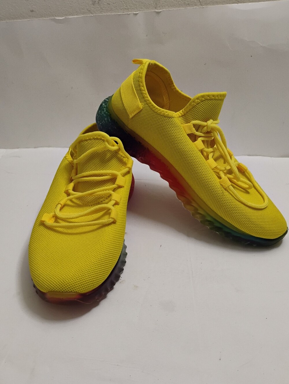 Taxi Lauryn Size 8 Sneakers Yellow Rainbow Sole Casual Streetwear Sneaker Shoes